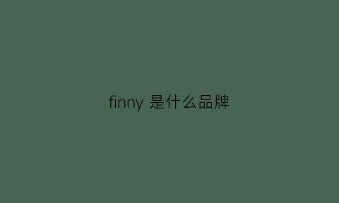 finny是什么品牌(finnnavian是什么牌子)